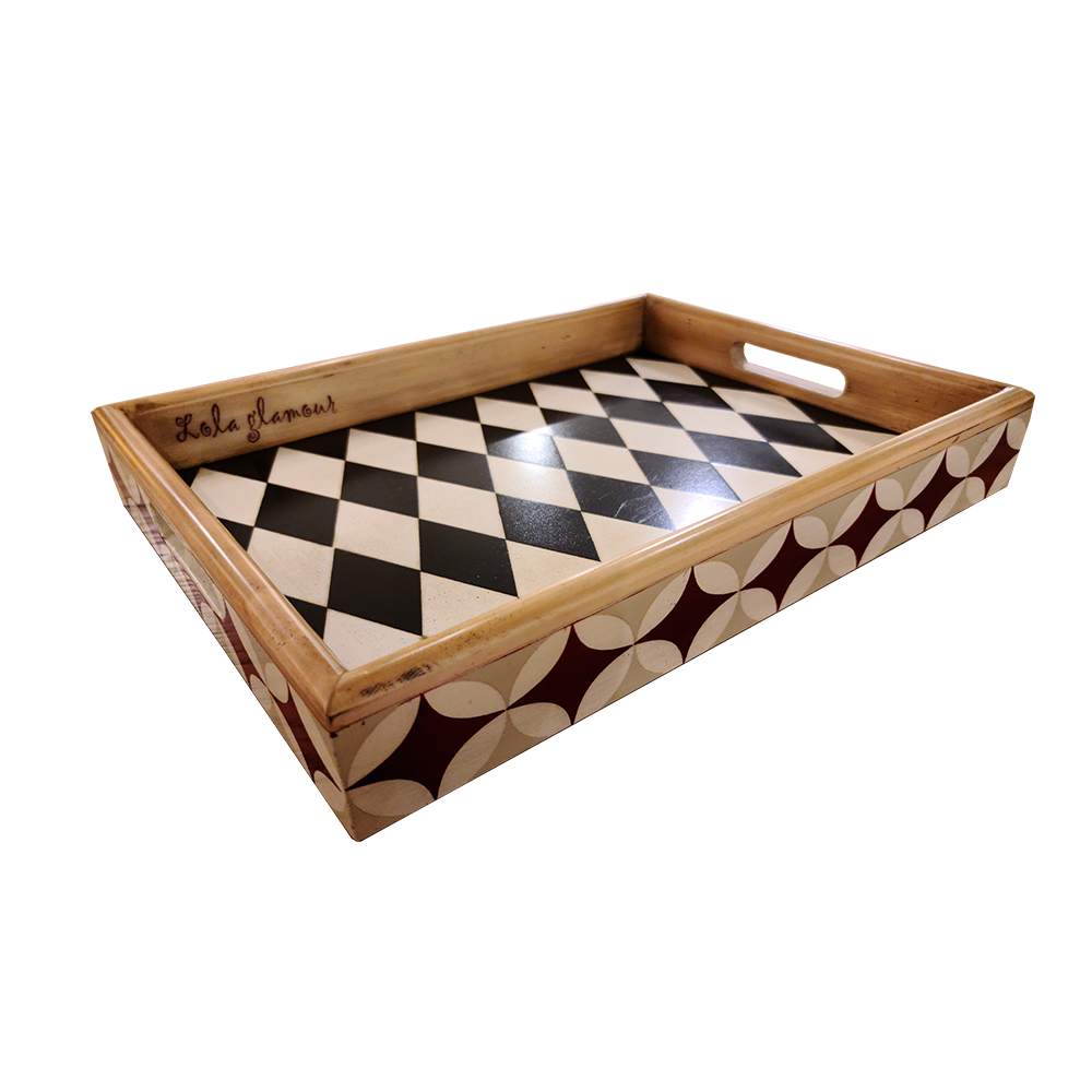 [Lola Glamour로라글라머] 빈티지 우든 트레이 앨리스 Wooden tray Alice