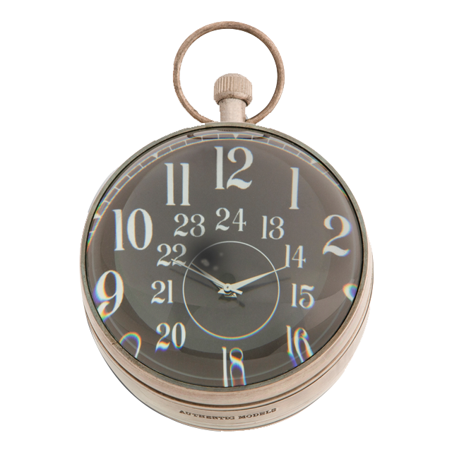 [AUTHENTIC MODELS 어센틱모델즈]Eye of Time Clock, Silver with stand 시간의 눈 실버