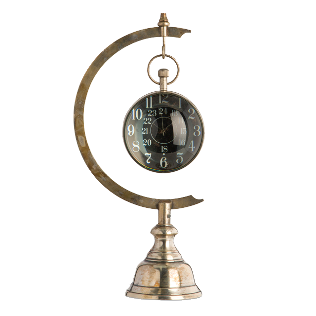 [AUTHENTIC MODELS 어센틱모델즈]Eye of Time Clock, Silver with stand 시간의 눈 실버