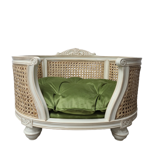 하즈펫 화이트라탄베드 M